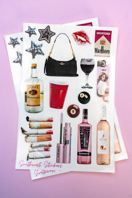 night out sticker sheet